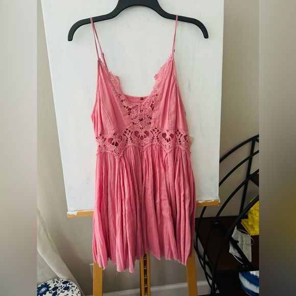 NWT Free People Dress 'ILEKTRA' in Pink Sz S Dusky Pink - Picture 5 of 8